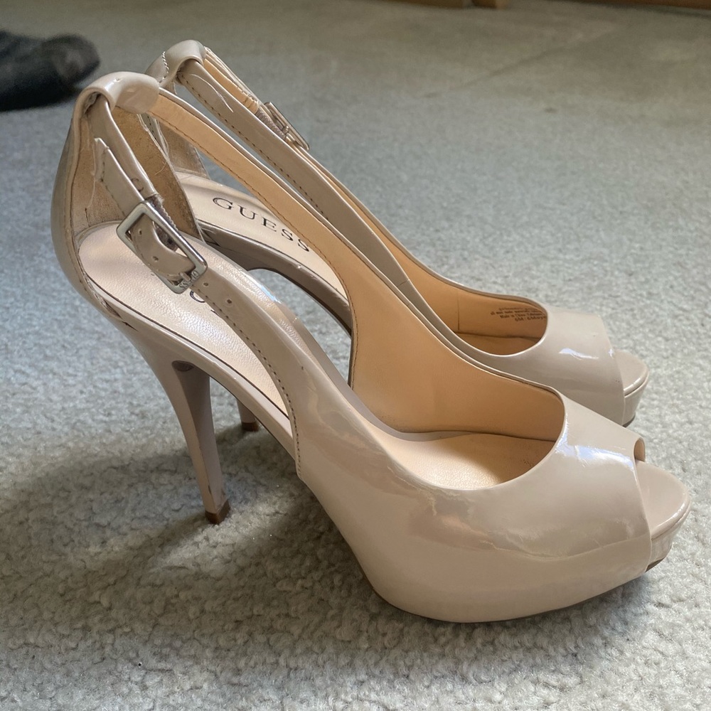Guess Peep-Toe Platform Pumps